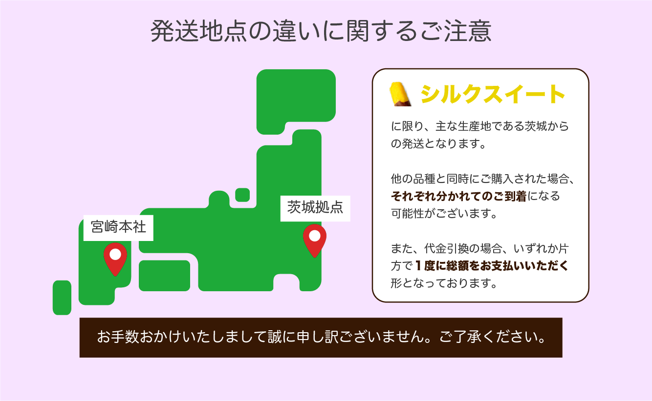 シルクスイートの配送について